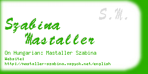szabina mastaller business card